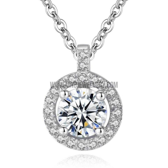 Round Brilliant Wholesale Necklace with Cubic Zirconia