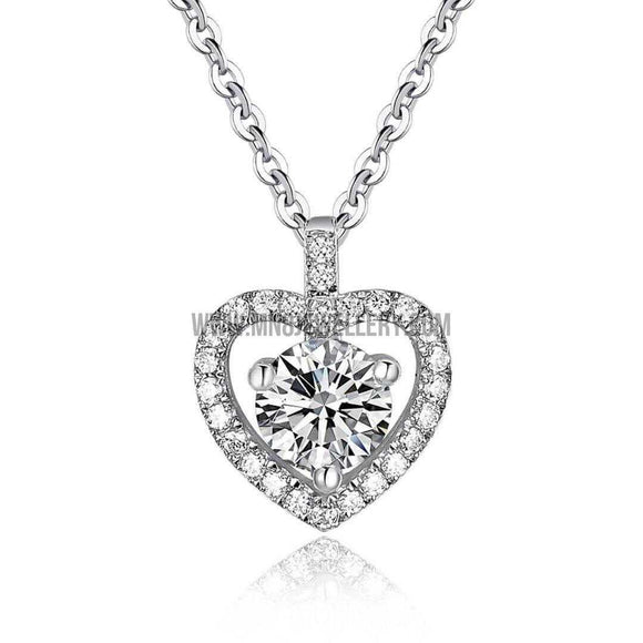 In My Heart Silver Pendant and Necklace Wholesale