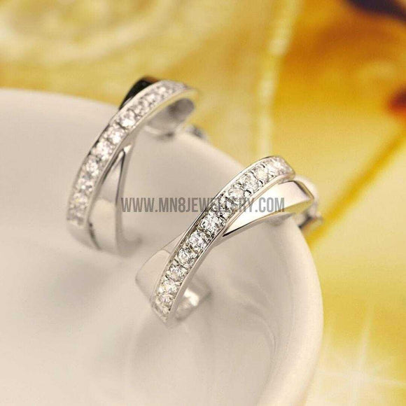 Best Wishes Earrings with Cubic Zirconia Wholesale