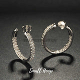18K Hoop Earrings with Diamond Wholesale