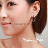 18K Hoop Earrings with Diamond Wholesale