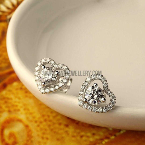 Diamond Heart Earrings Wholesale