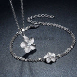 Lucky Flower Silver Bracelet Wholesale
