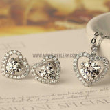 Diamond Heart Earrings Wholesale